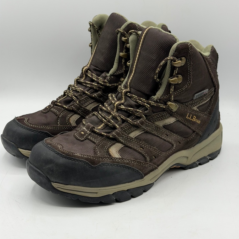 LL Bean Men's Tek 2.5 Waterproof Hiking Boots Brown suede 258495 Size 11 Wide